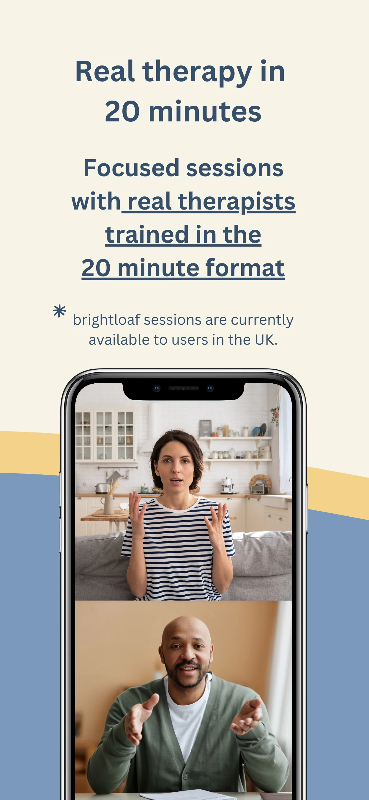 Real therapy in 20 minutes with focused sessions